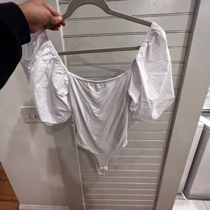 Puff sleeve bodysuit
